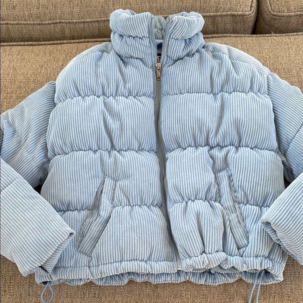 Hollister Light Blue Puffer Jacket